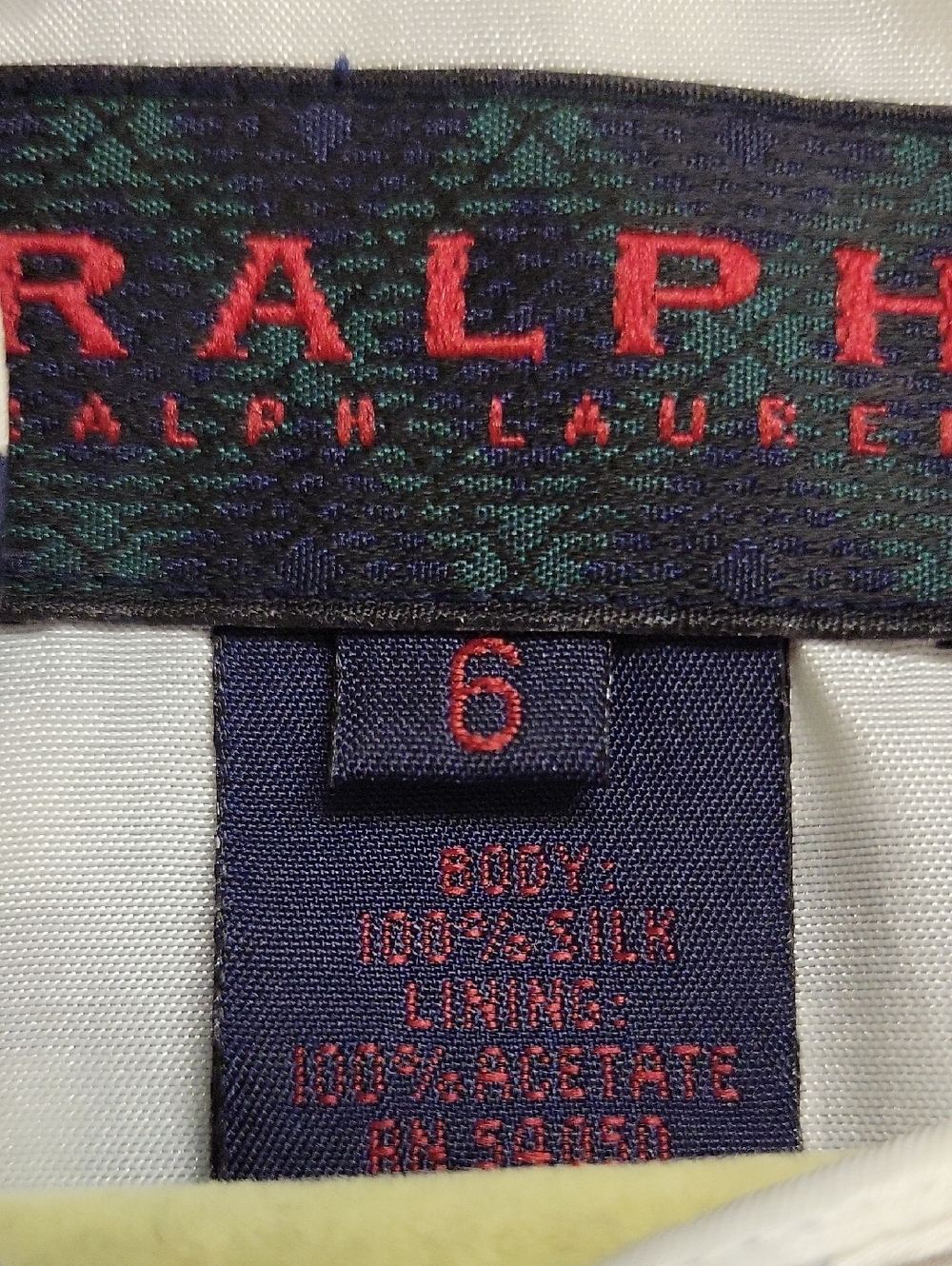 Lauren Ralph Lauren Classic Sleeveless Gingham Sheath Dress Navy White 6 Silk - Picture 2 of 5